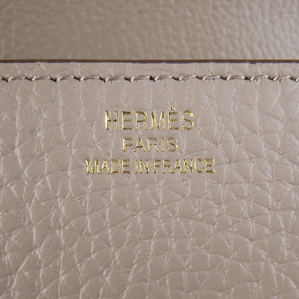 7A Hermes Oxhide Leather Message Bag Grey H017